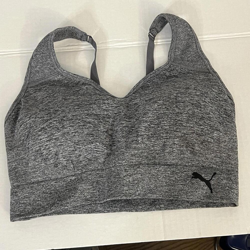 Puma Seamless Sports Bra Size Large Convertible Straps wireless